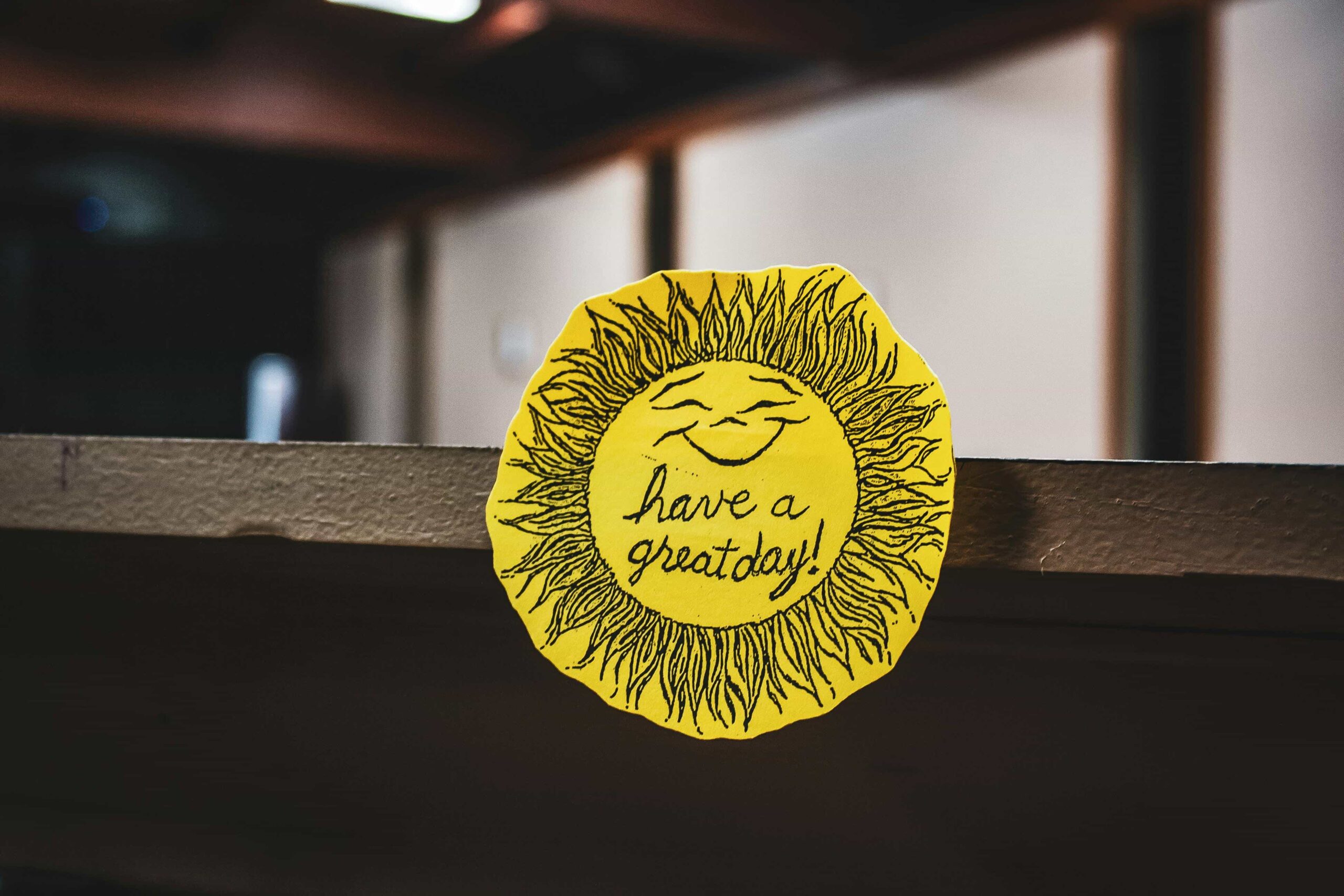 yellow smile sign