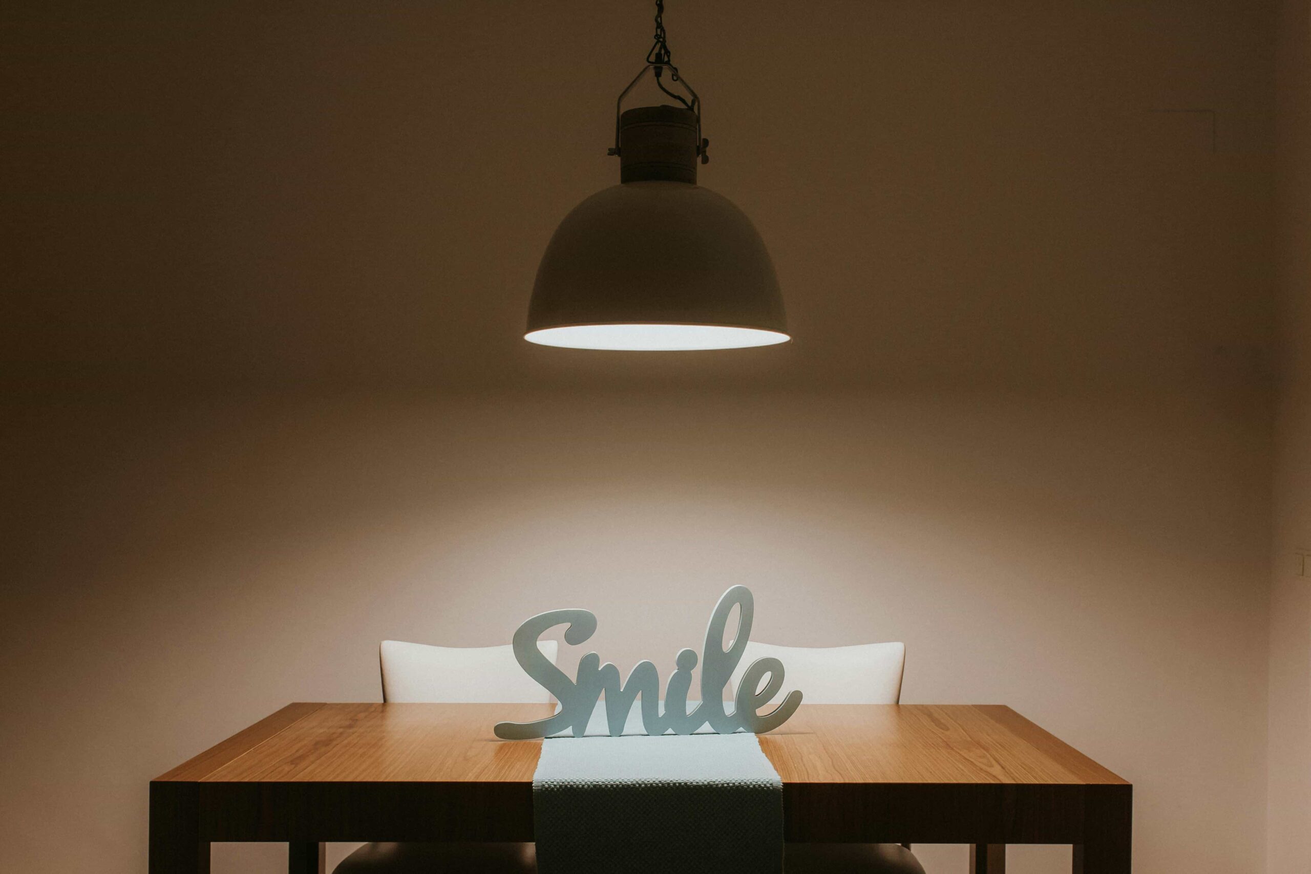 sign that says smile